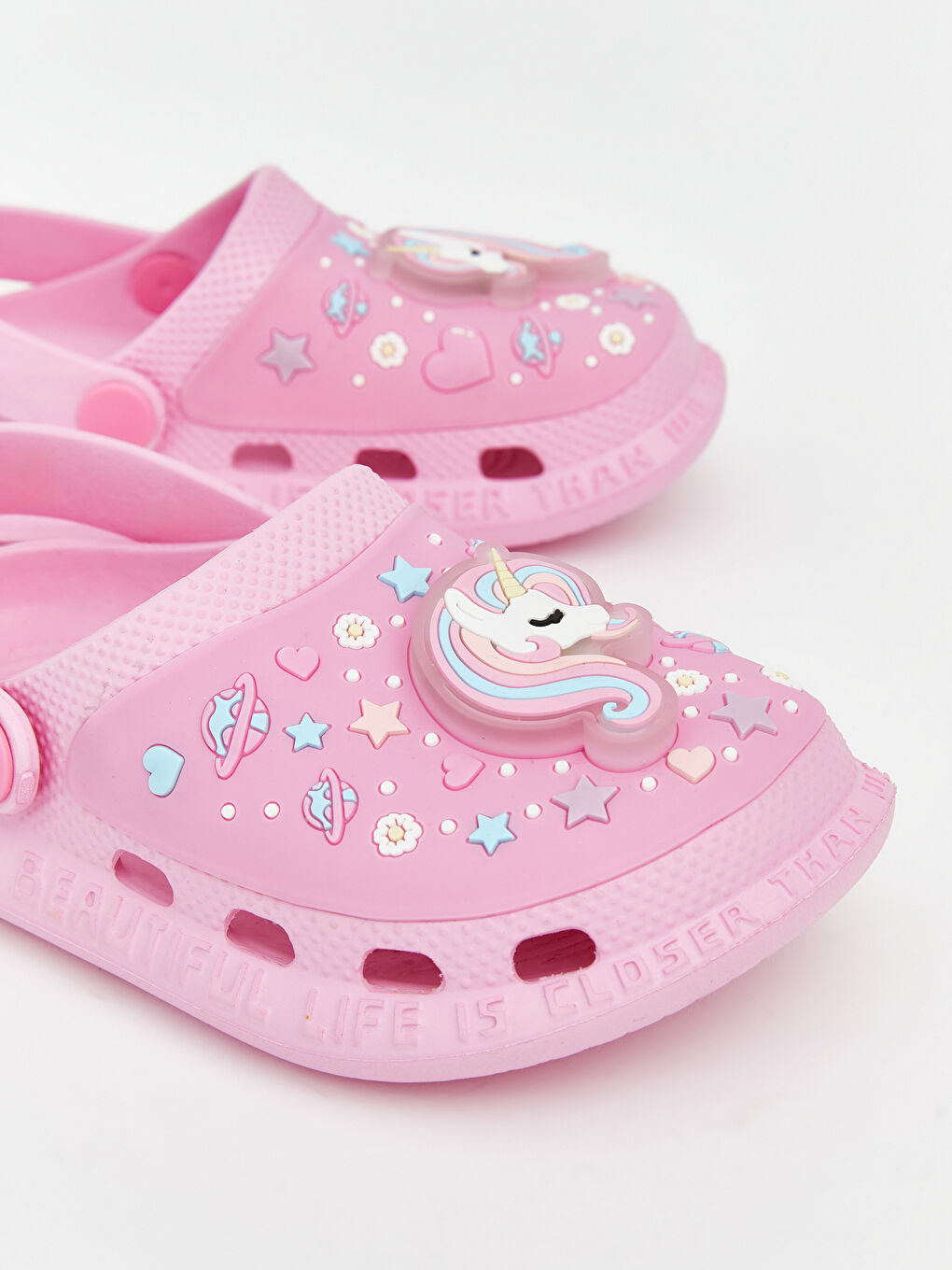 Pembe Simli Kız Bebek Plaj Sandaleti-2