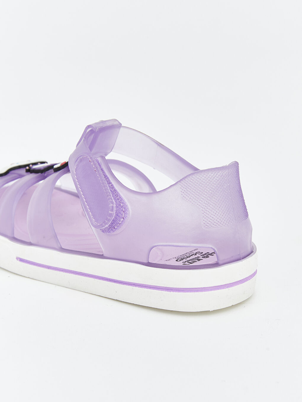Lila Hello Kitty Baskılı Kız Bebek Sandalet-4