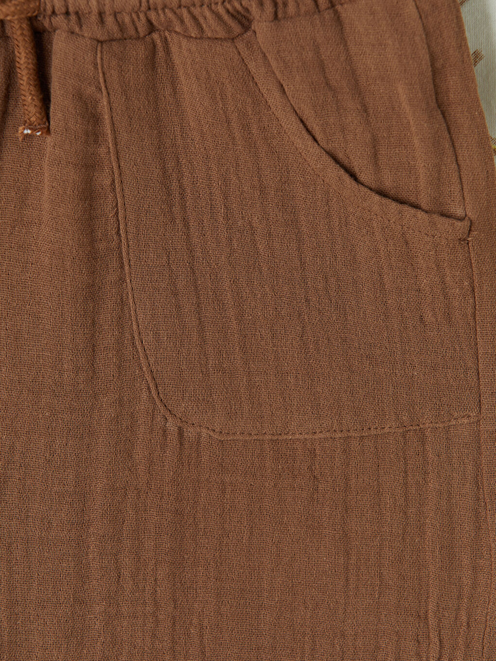 Desenli Erkek Bebek Müslin Şortlu Takım-6