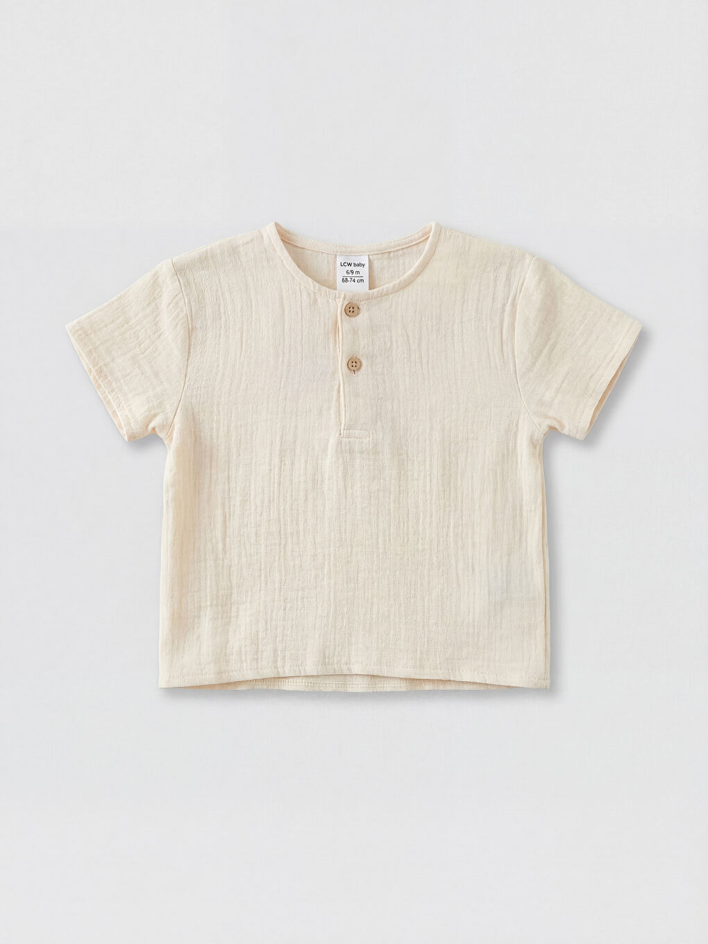 Ekru Erkek Bebek Müslin Tişört ve Pantolon-1