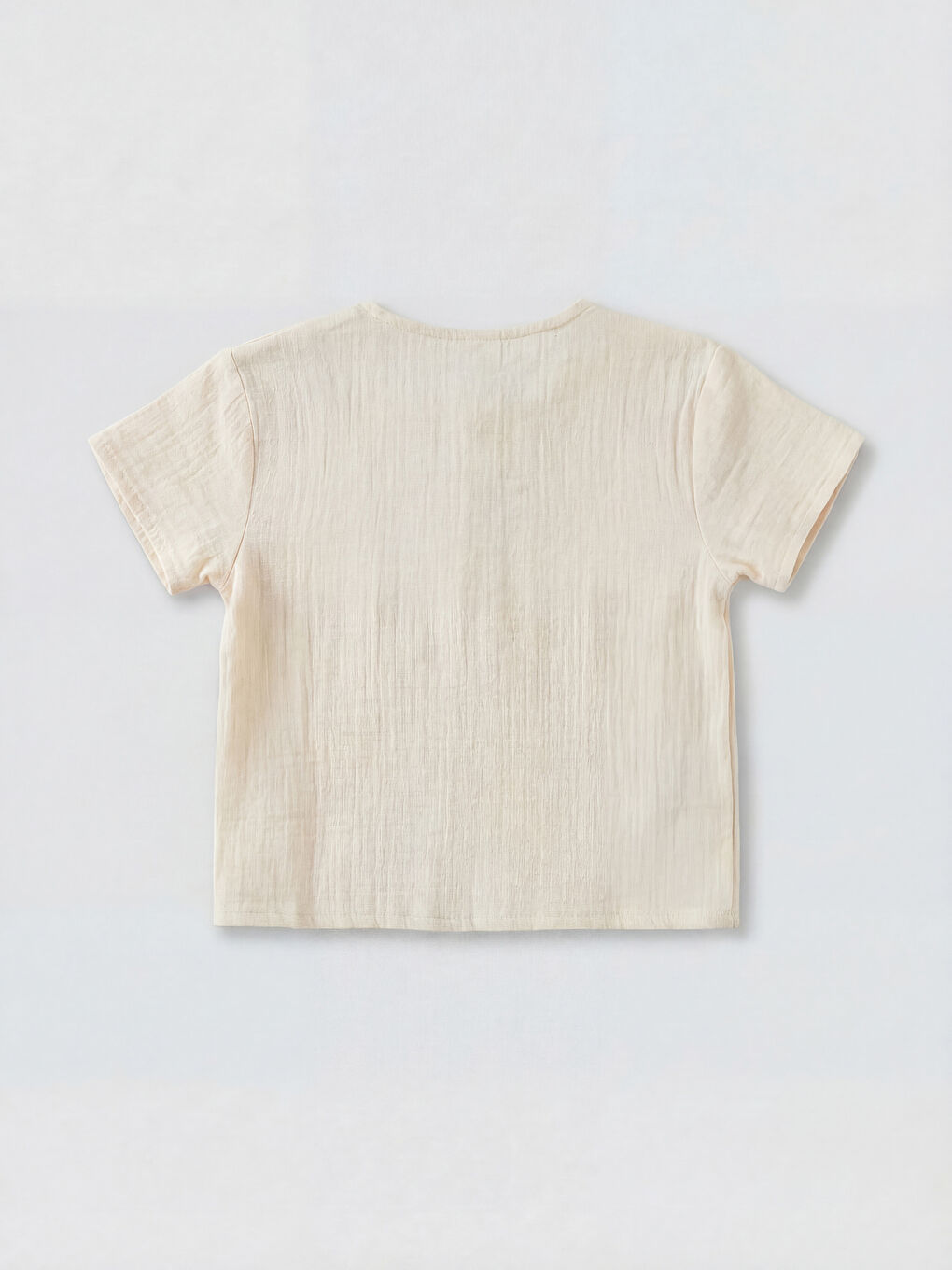 Ekru Erkek Bebek Müslin Tişört ve Pantolon-2