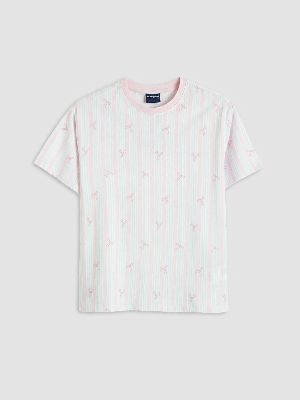 Crew Neck Girls' Shortie Pyjama Set-1