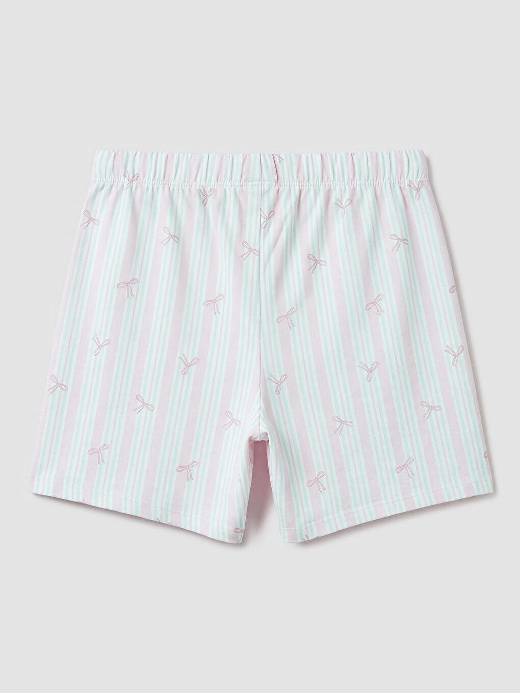 Crew Neck Girls' Shortie Pyjama Set-4