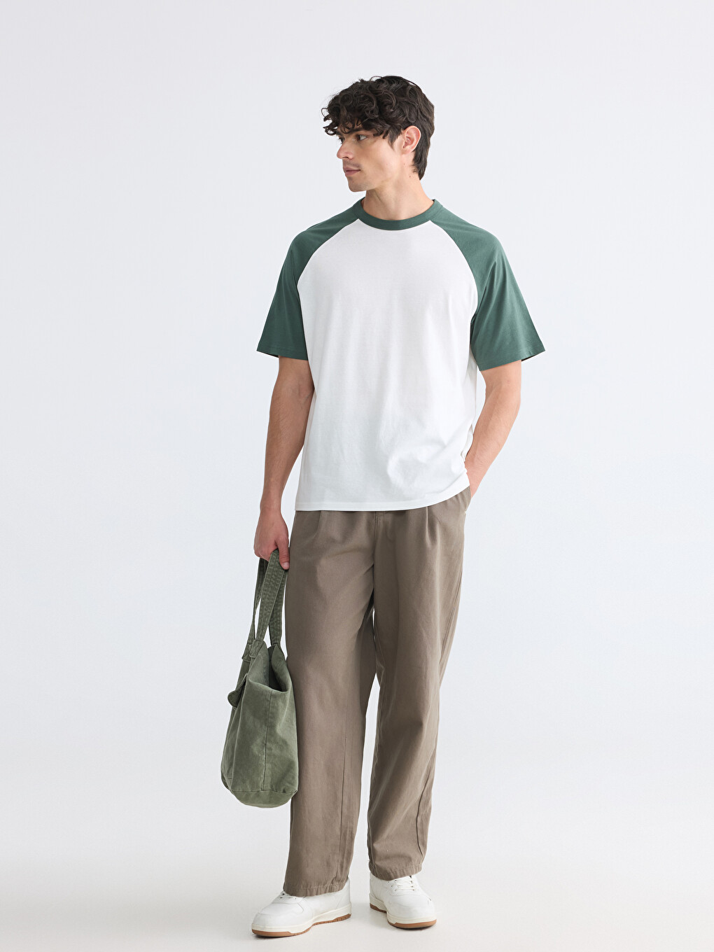 Raglan Sleeve Crew Neck Jersey Men's T-Shirt-1