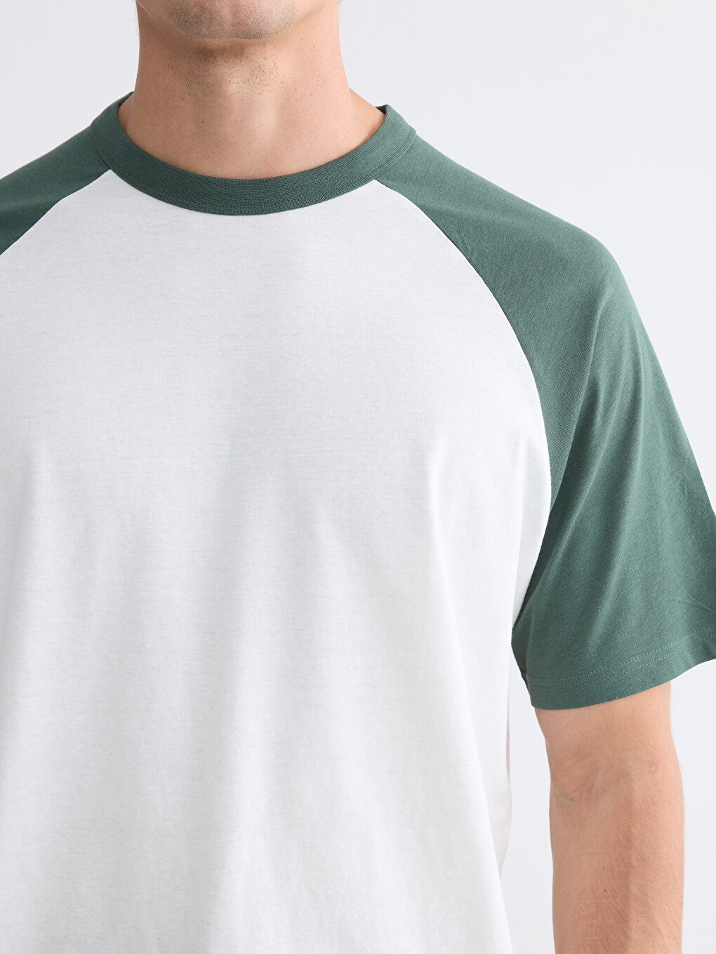 Raglan Sleeve Crew Neck Jersey Men's T-Shirt-2