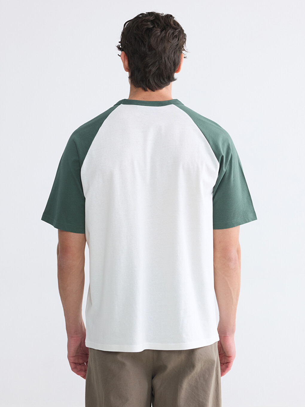 Raglan Sleeve Crew Neck Jersey Men's T-Shirt-3