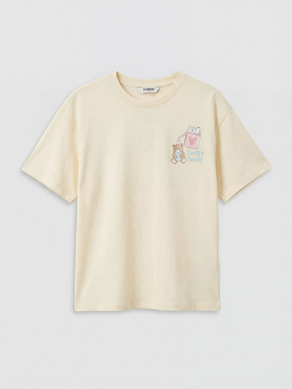 Baskılı Kız Çocuk Şortlu Pijama Takımı-1
