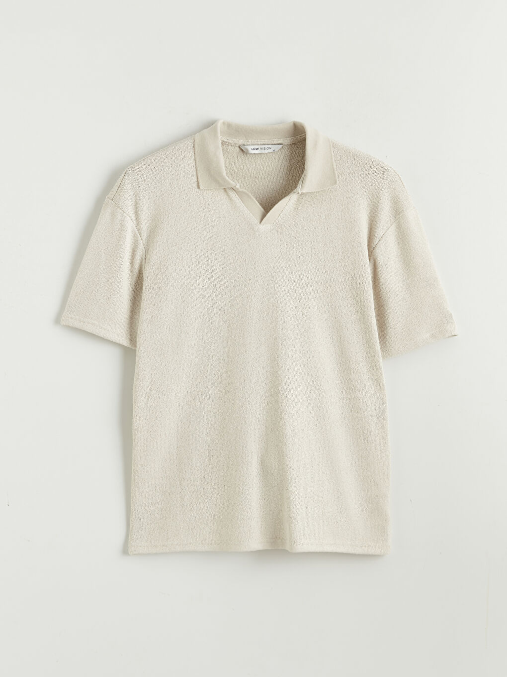 Bej Polo Yaka Erkek Tişört-4