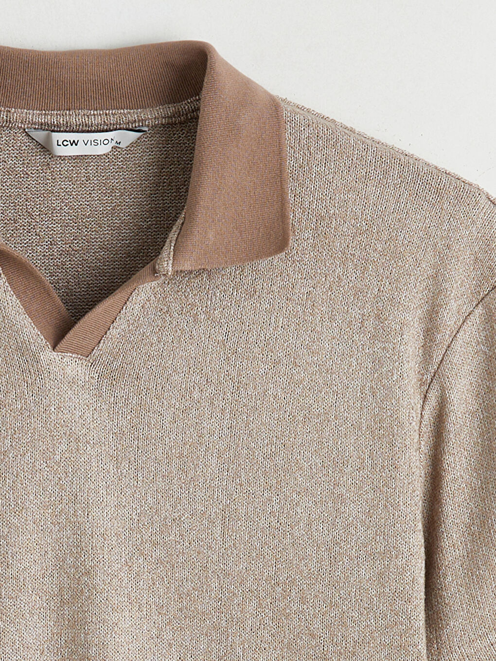 Kahverengi Polo Yaka Erkek Tişört-5