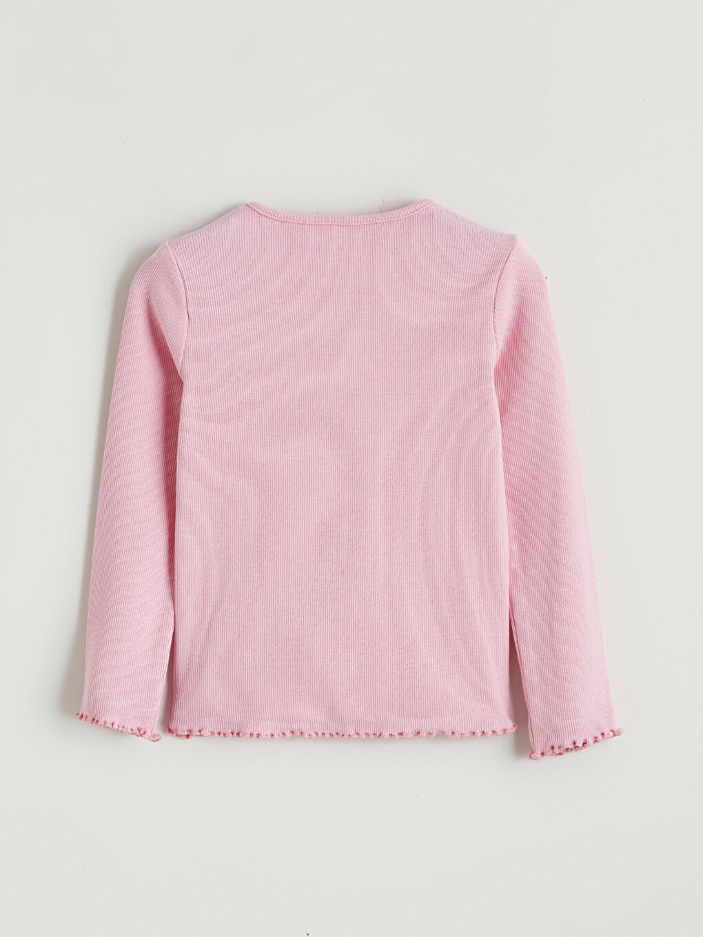 Pembe Bisiklet Yaka Hello Kitty Nakışlı Kız Çocuk Tişört-2