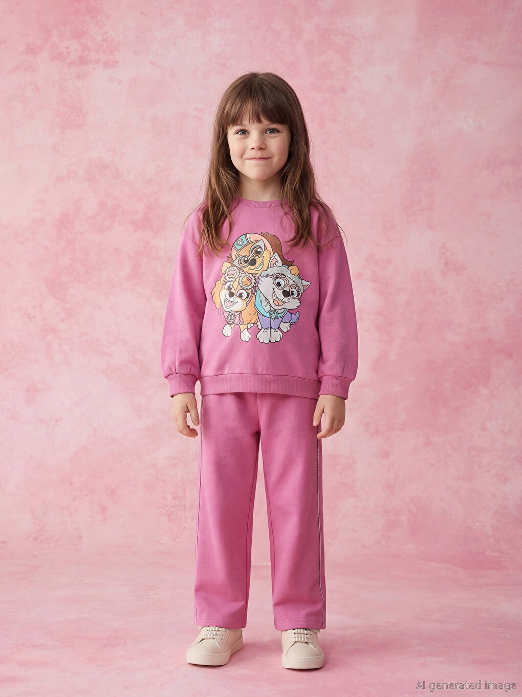 Mor Paw Patrol Baskılı Kız Çocuk Eşofman Takım