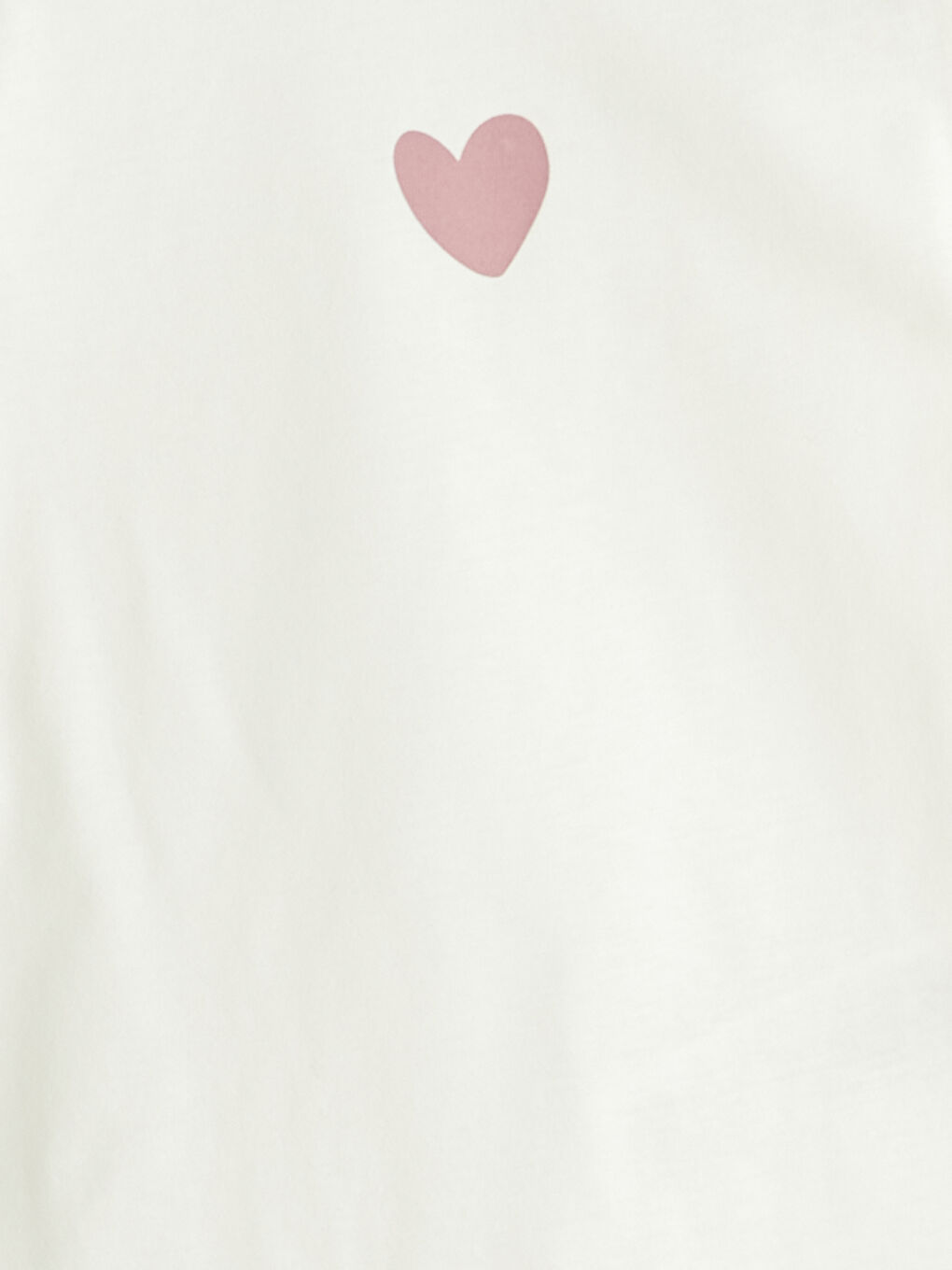 Ekru Kalp Baskılı Kız Bebek Çıtçıtlı Body ve Tayt-2