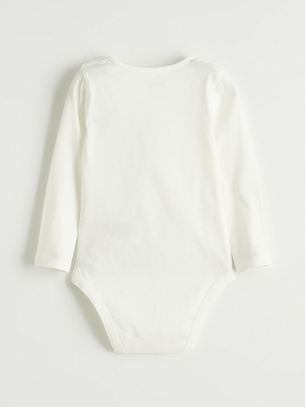 Ekru Kalp Baskılı Kız Bebek Çıtçıtlı Body ve Tayt-3