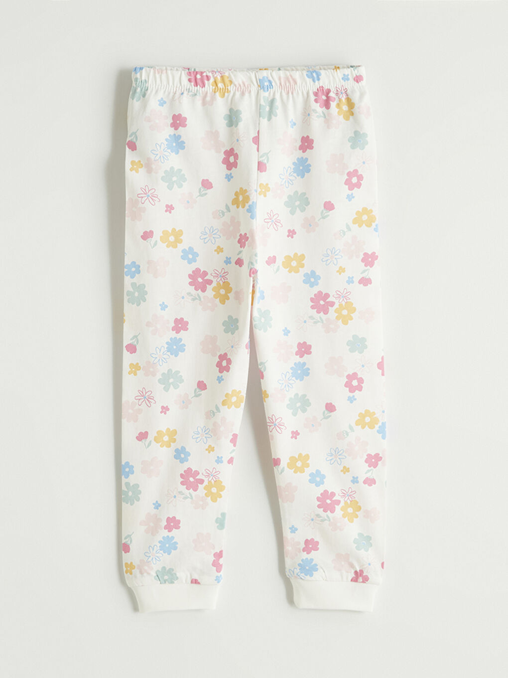 Pembe Baskılı Kız Bebek Çıtçıtlı Body ve Tayt-4