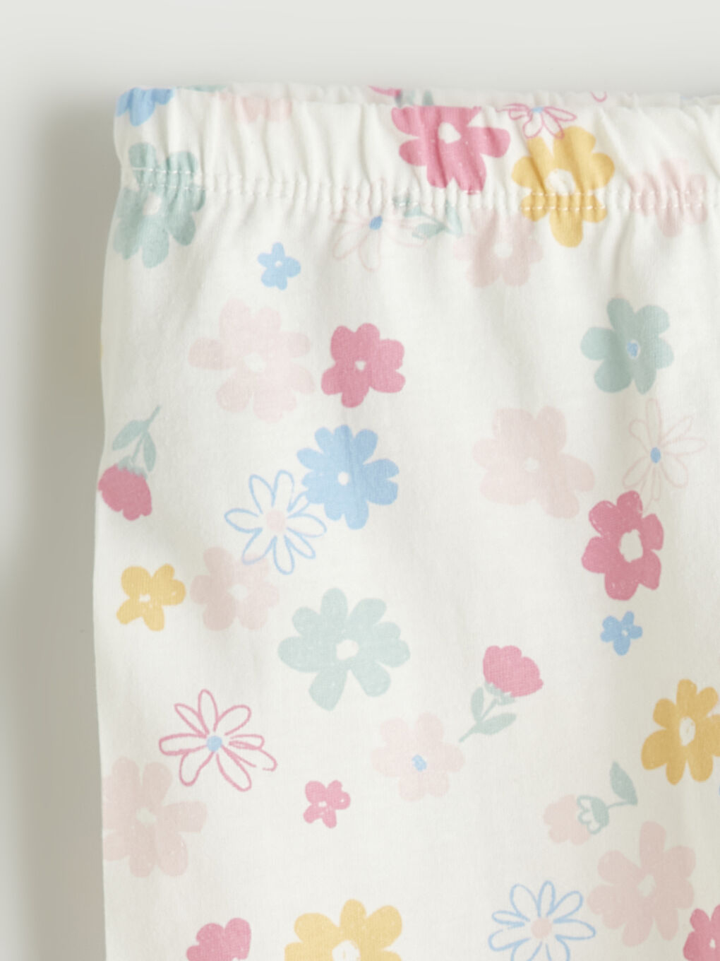 Pembe Baskılı Kız Bebek Çıtçıtlı Body ve Tayt-5