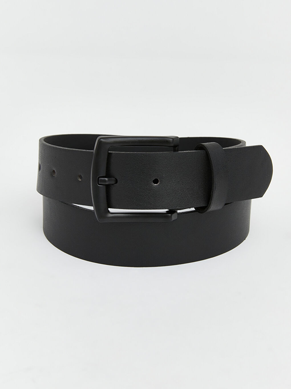 Siyah Deri Görünümlü Erkek Kemer