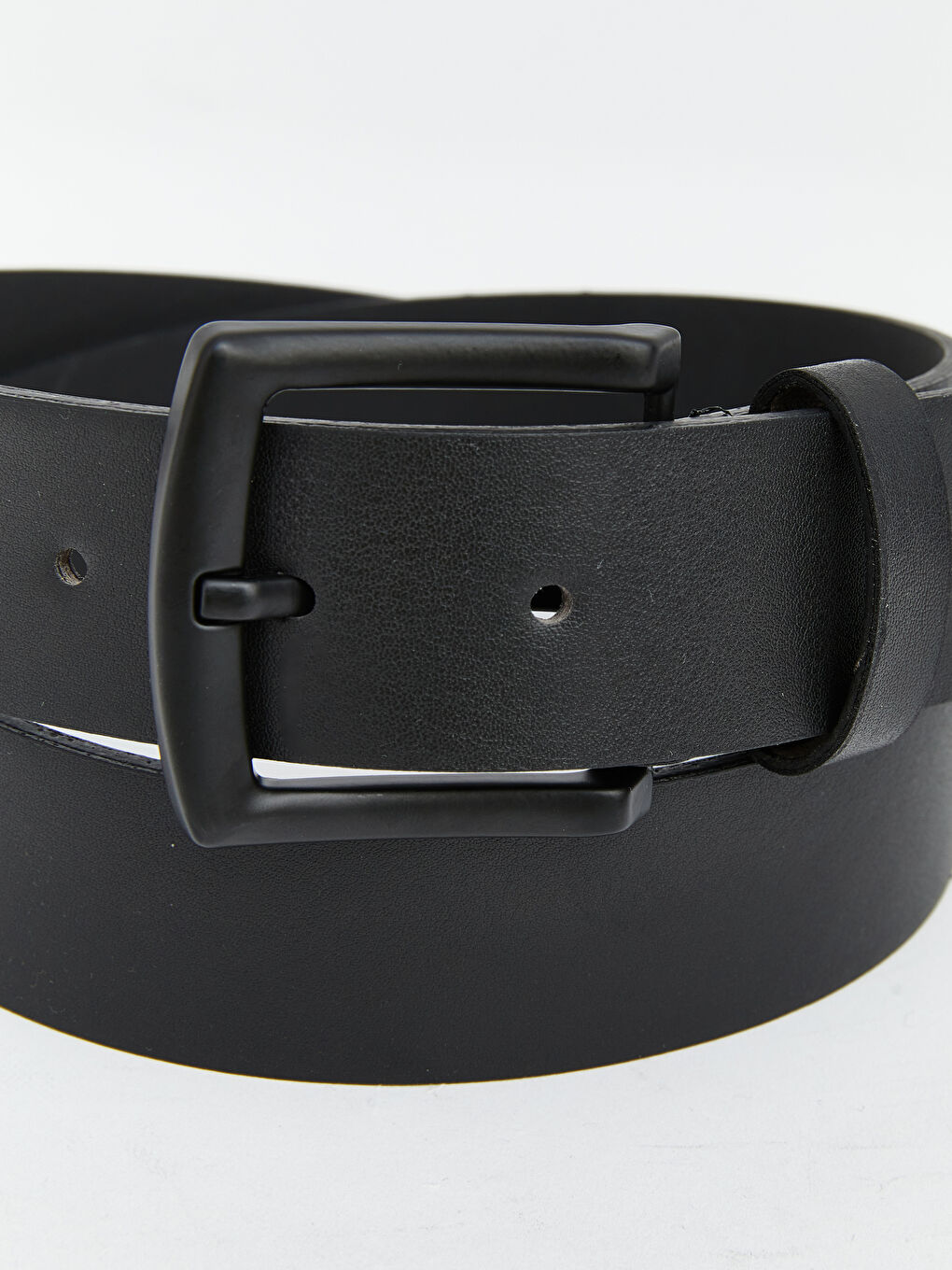 Siyah Deri Görünümlü Erkek Kemer-3