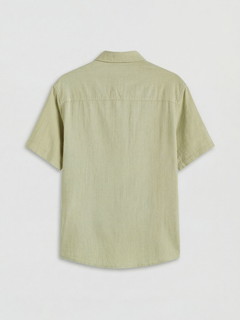 Yeşil Loose Fit Erkek Jean Gömlek-1