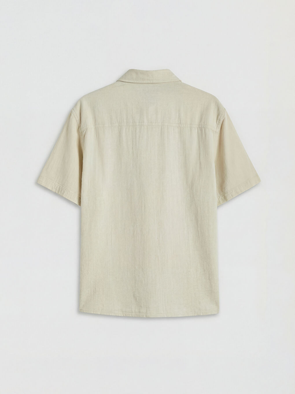 Bej Loose Fit Erkek Jean Gömlek-1