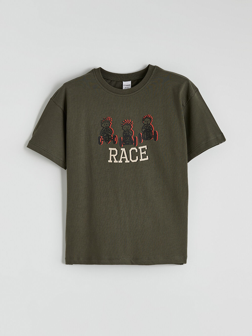 Haki Baskılı Erkek Çocuk Şortlu Pijama Takımı-1