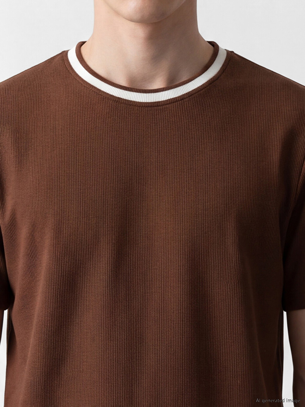 Crew Neck Pique Men's T-Shirt-2