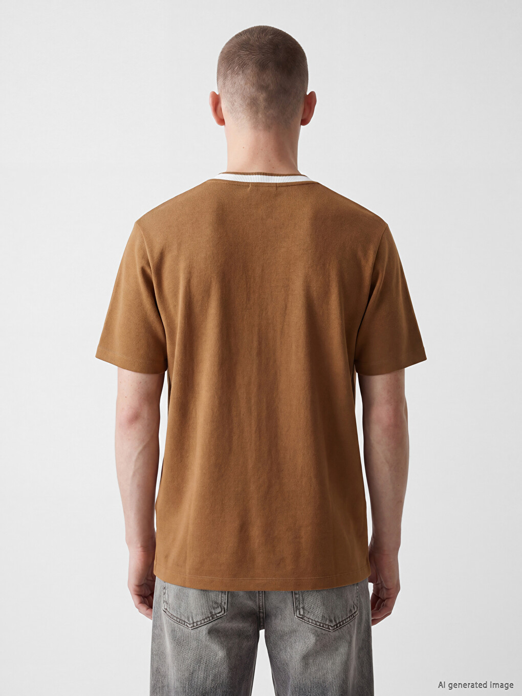 Crew Neck Pique Men's T-Shirt-3