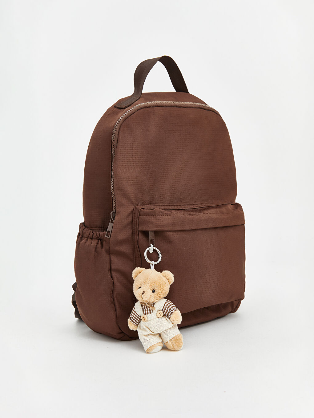 Kahverengi Ayıcık Aksesuarlı Kadın Sırt Çantası-1