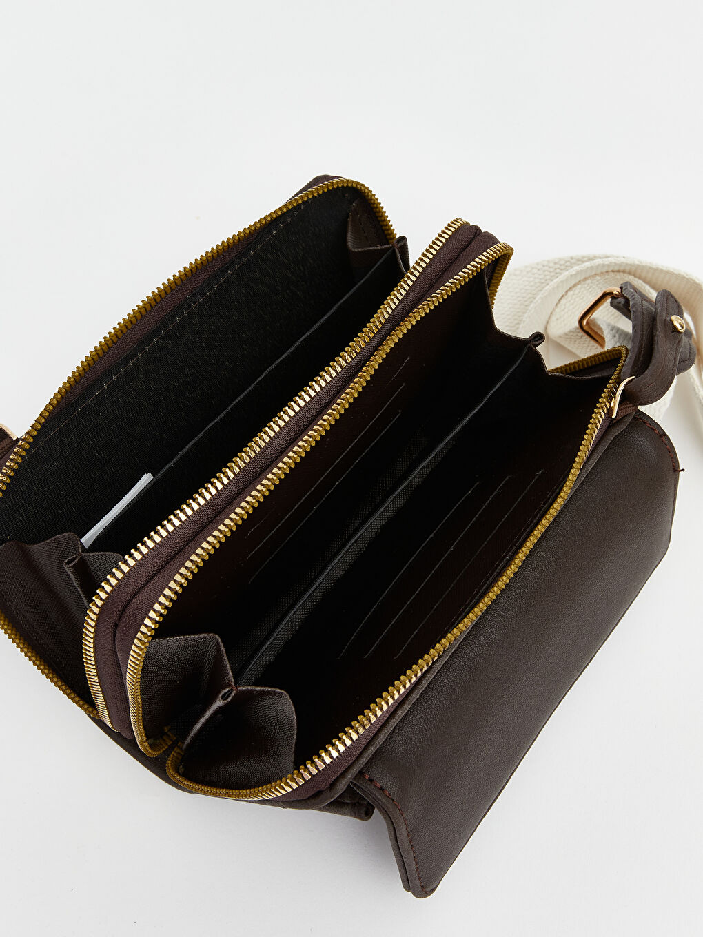 Kahverengi Deri Görünümlü Kadın Omuz Çantası-3