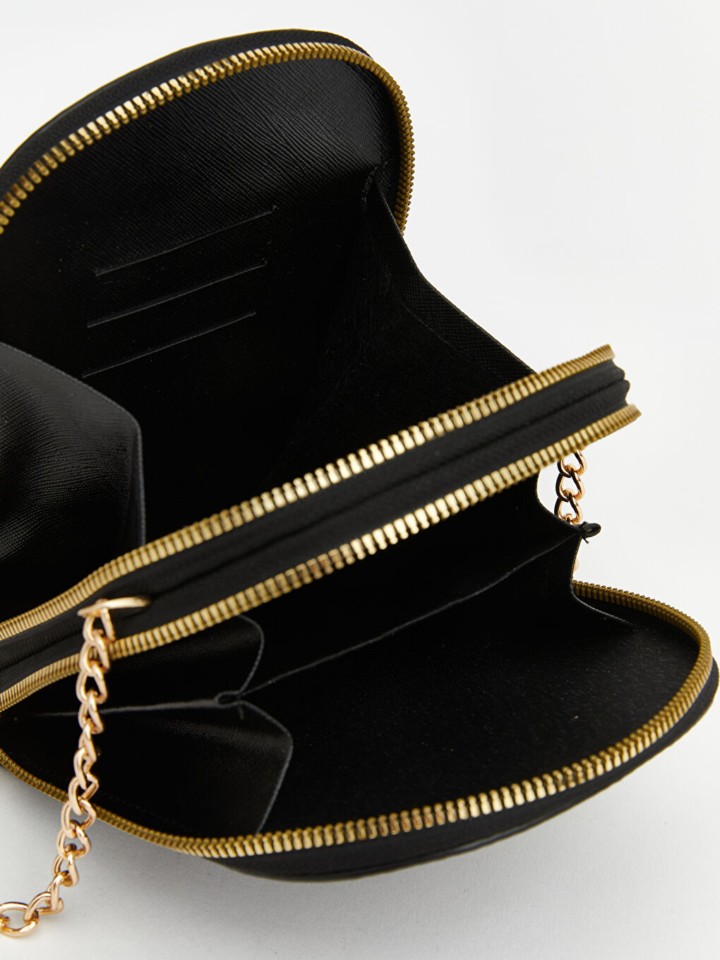 Siyah Deri Görünümlü Kadın Omuz Çantası-3