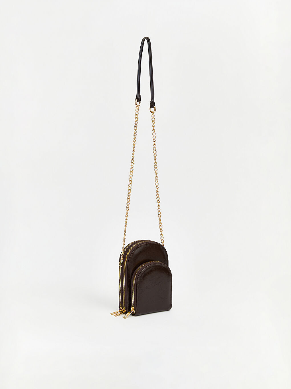 Kahverengi Deri Görünümlü Kadın Omuz Çantası-1