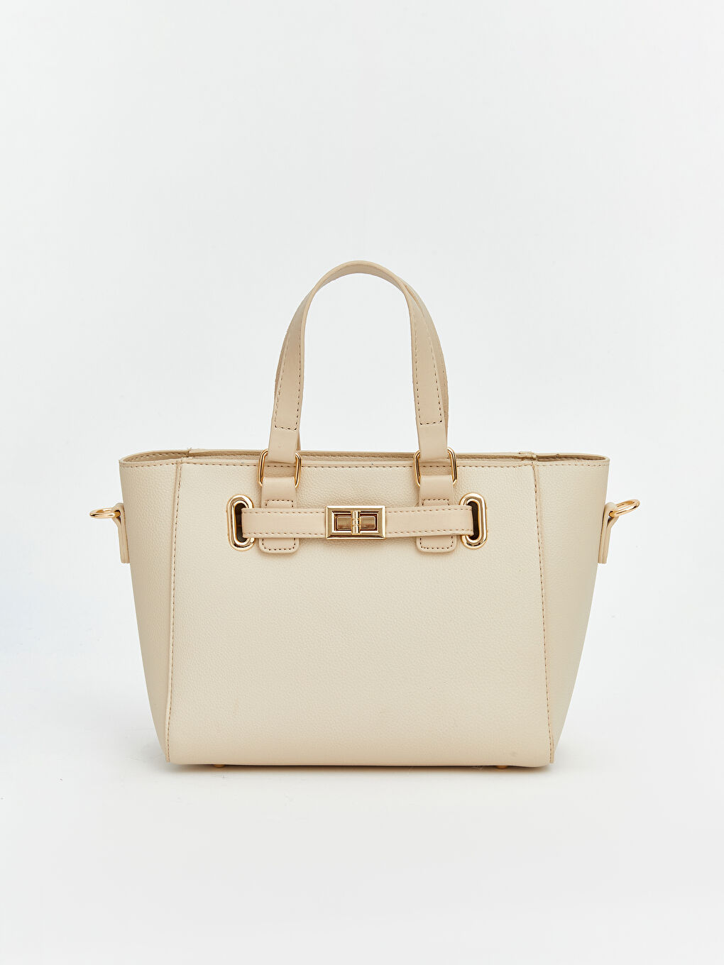 Ekru Çıkarılabilir Askılı Kadın Omuz Çantası-1