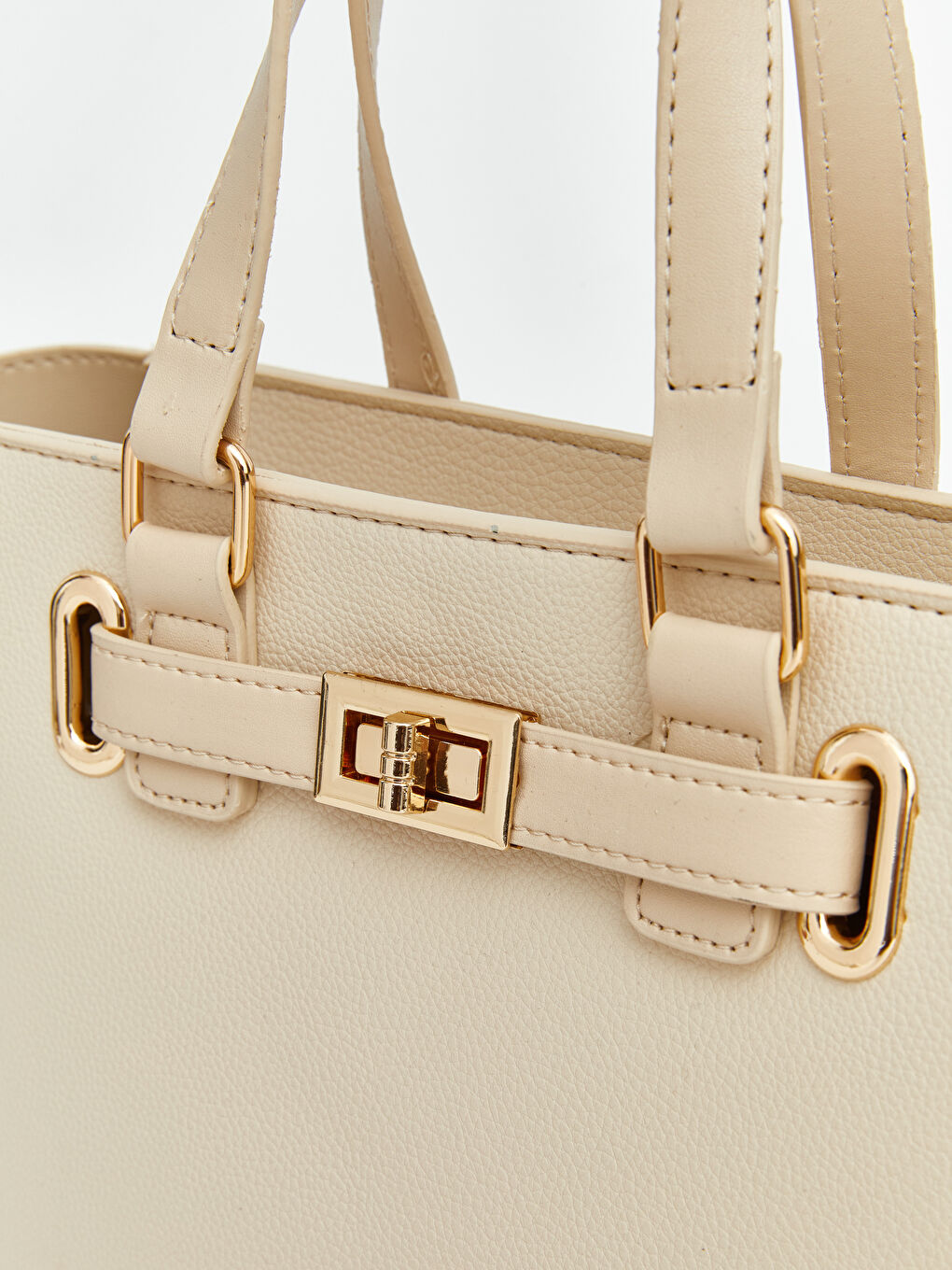 Ekru Çıkarılabilir Askılı Kadın Omuz Çantası-3