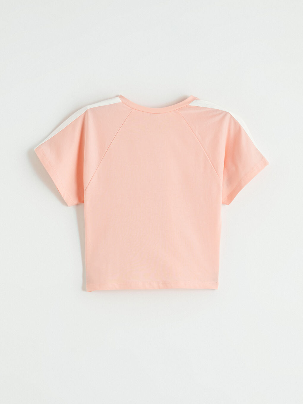 Pembe Bisiklet Yaka Reglan Kol Kız Çocuk Tişört-2