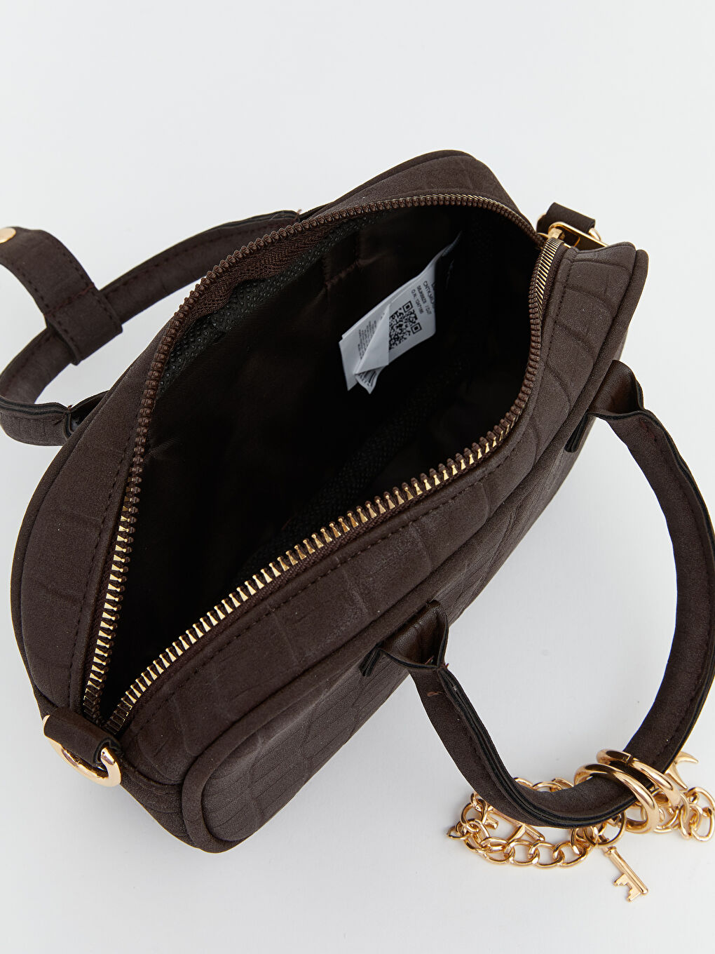 Kahverengi Süet Görünümlü Kadın Omuz Çantası-2