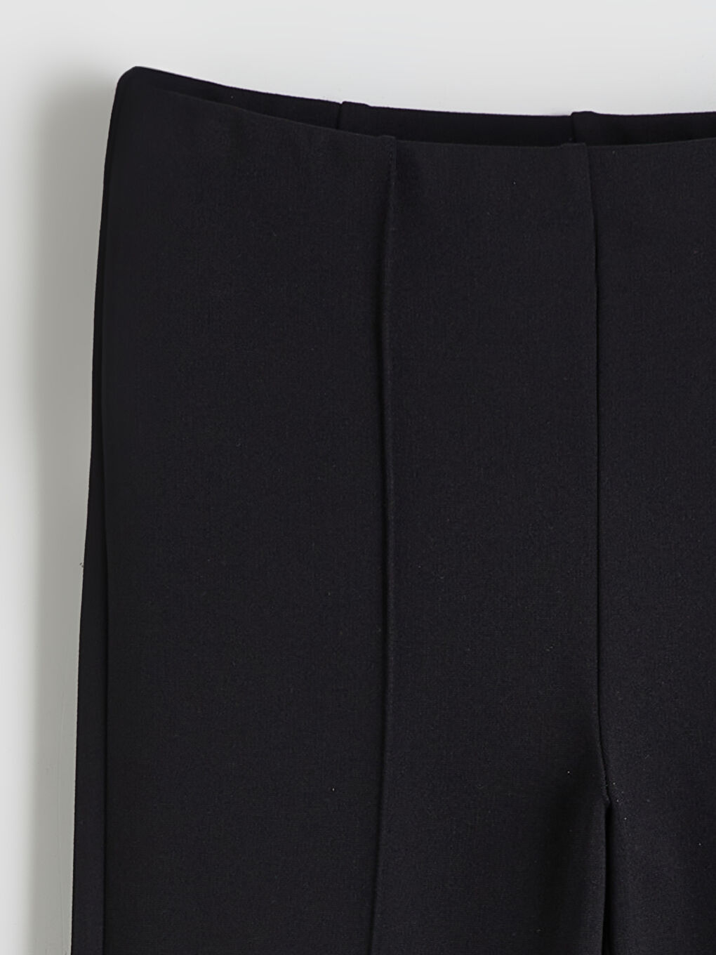 Siyah Ekstra Dar İspanyol Paça Kadın Pantolon-5