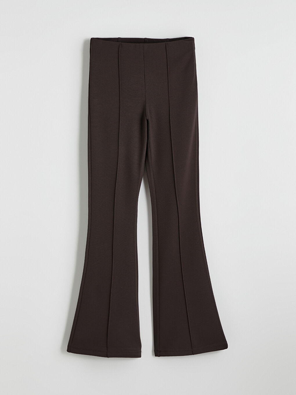 Kahverengi Ekstra Dar İspanyol Paça Kadın Pantolon-4