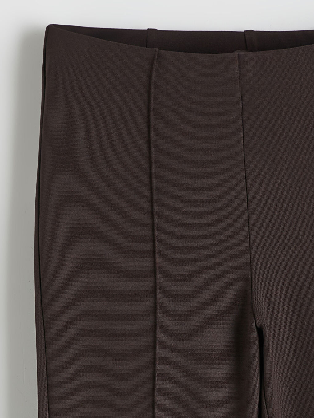 Kahverengi Ekstra Dar İspanyol Paça Kadın Pantolon-5