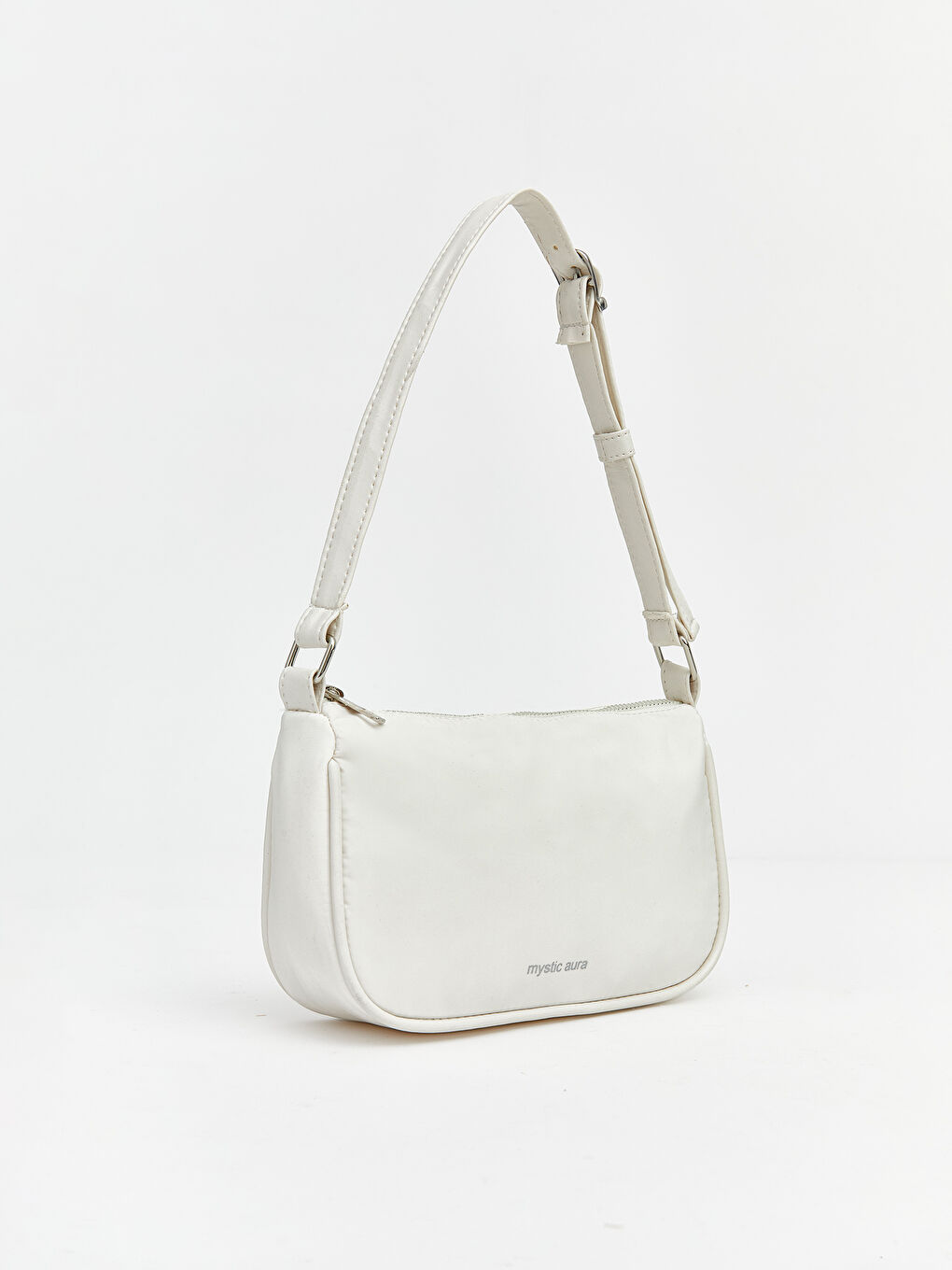 Ekru Deri Görünümlü  Kız Çocuk Omuz Çantası-1