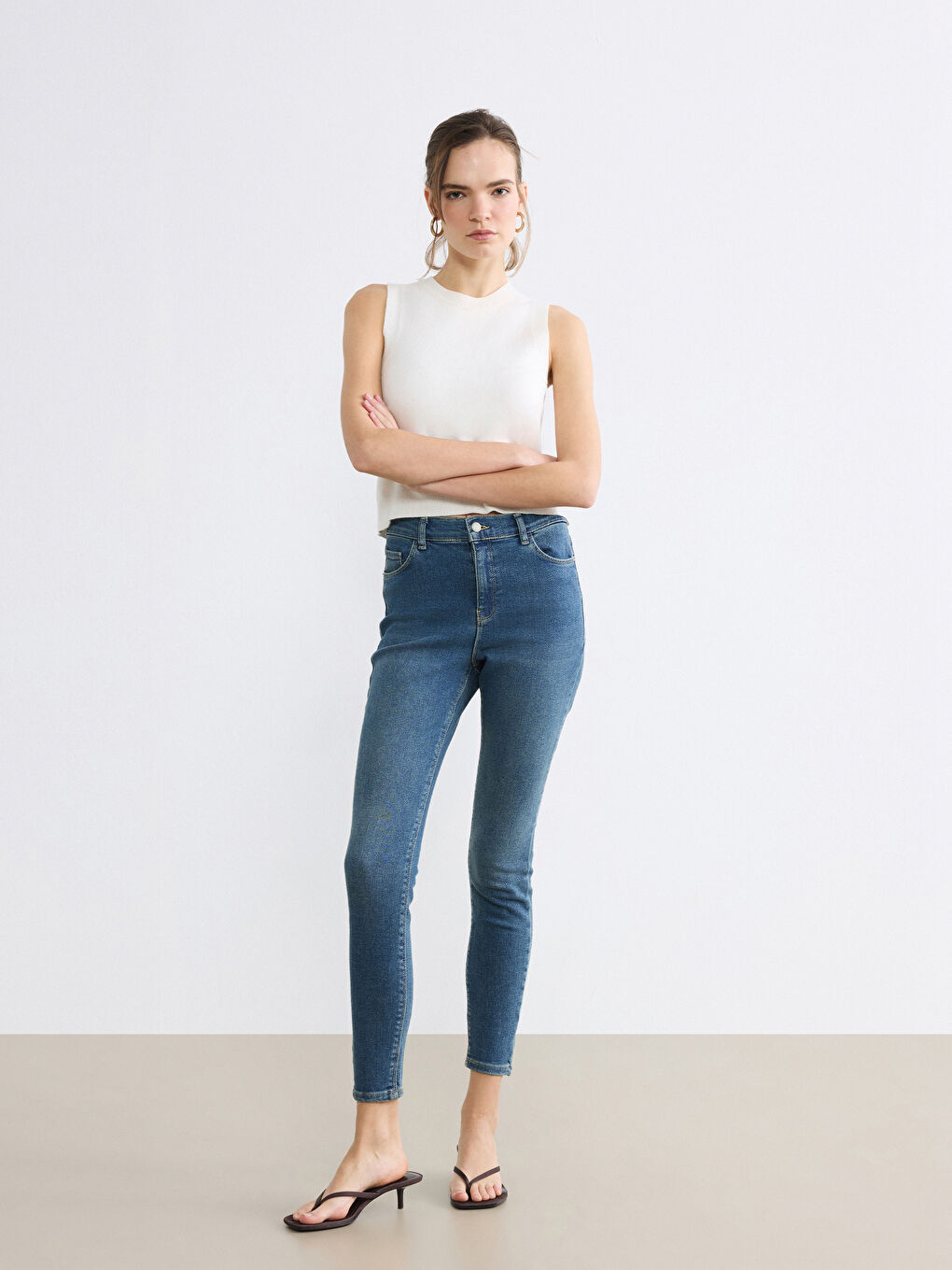 İndigo Jüpiter Süper Skinny Fit Kadın Jean Pantolon