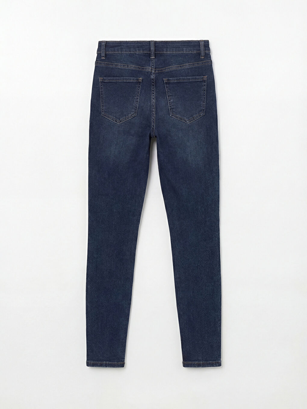 İndigo Yüksek Bel Süper Skinny Fit Kadın Jean Pantolon-5