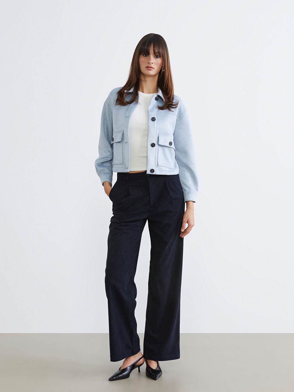 Свободные женские бархатные брюки