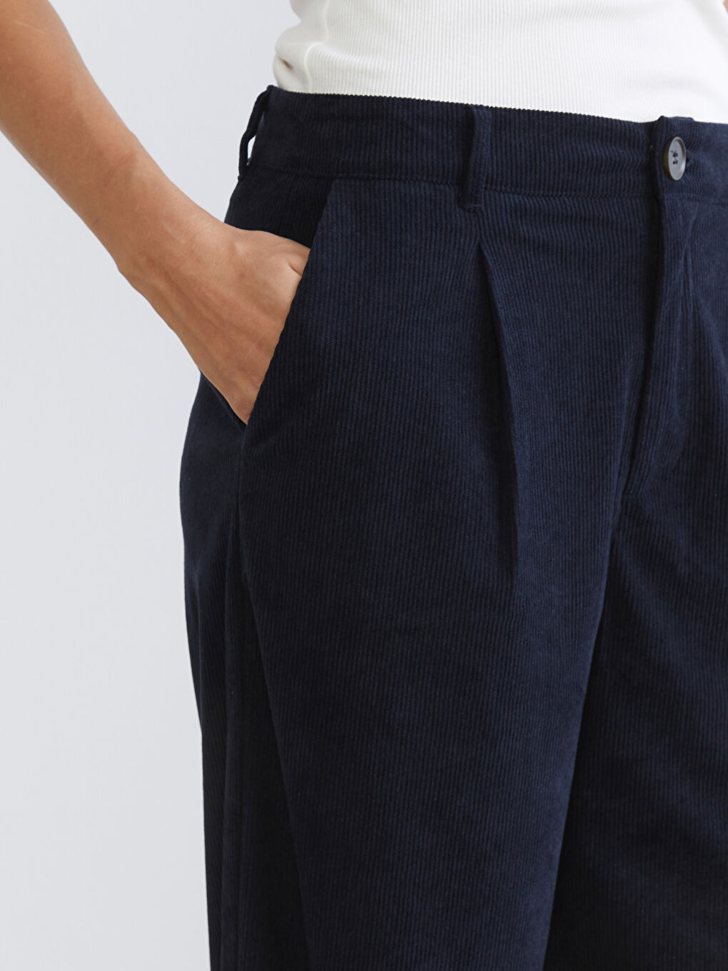 Свободные женские бархатные брюки-2