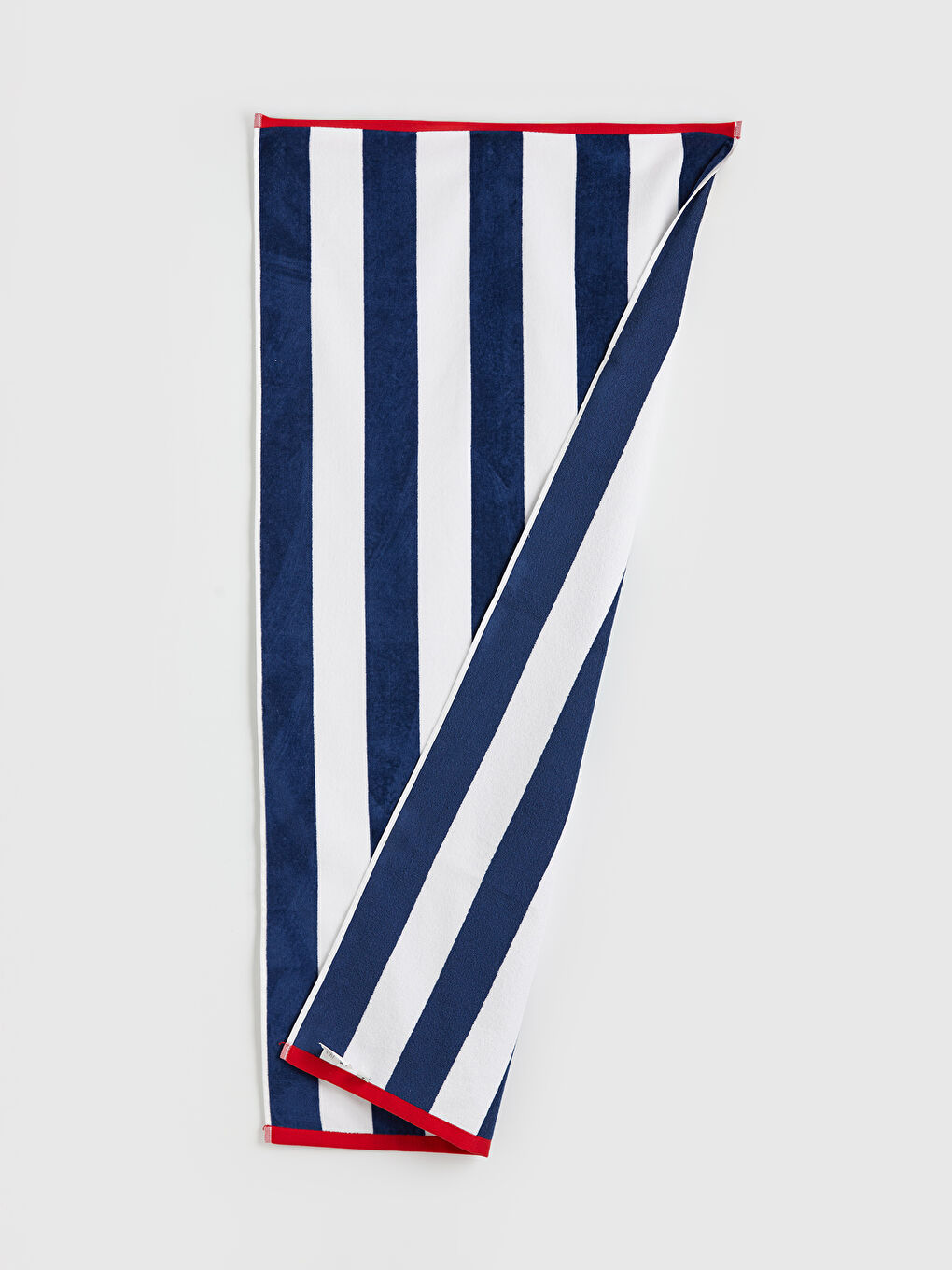 Lacivert Çizgili Kadın Plaj Havlusu 70x150 cm-4