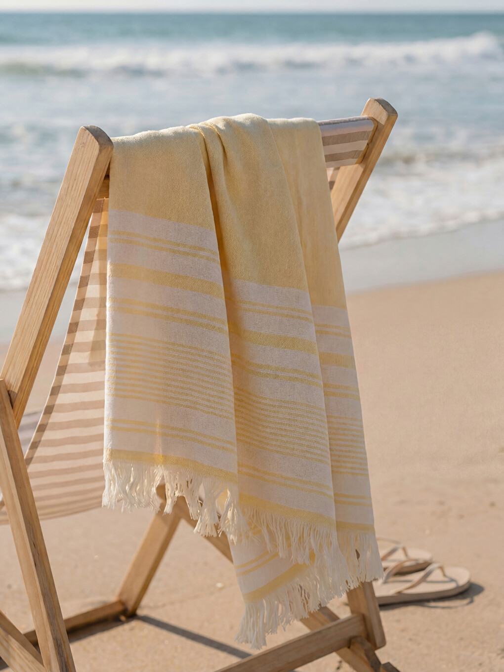 Striped Women's Peshtemal Beach Towel 70x150 Cm