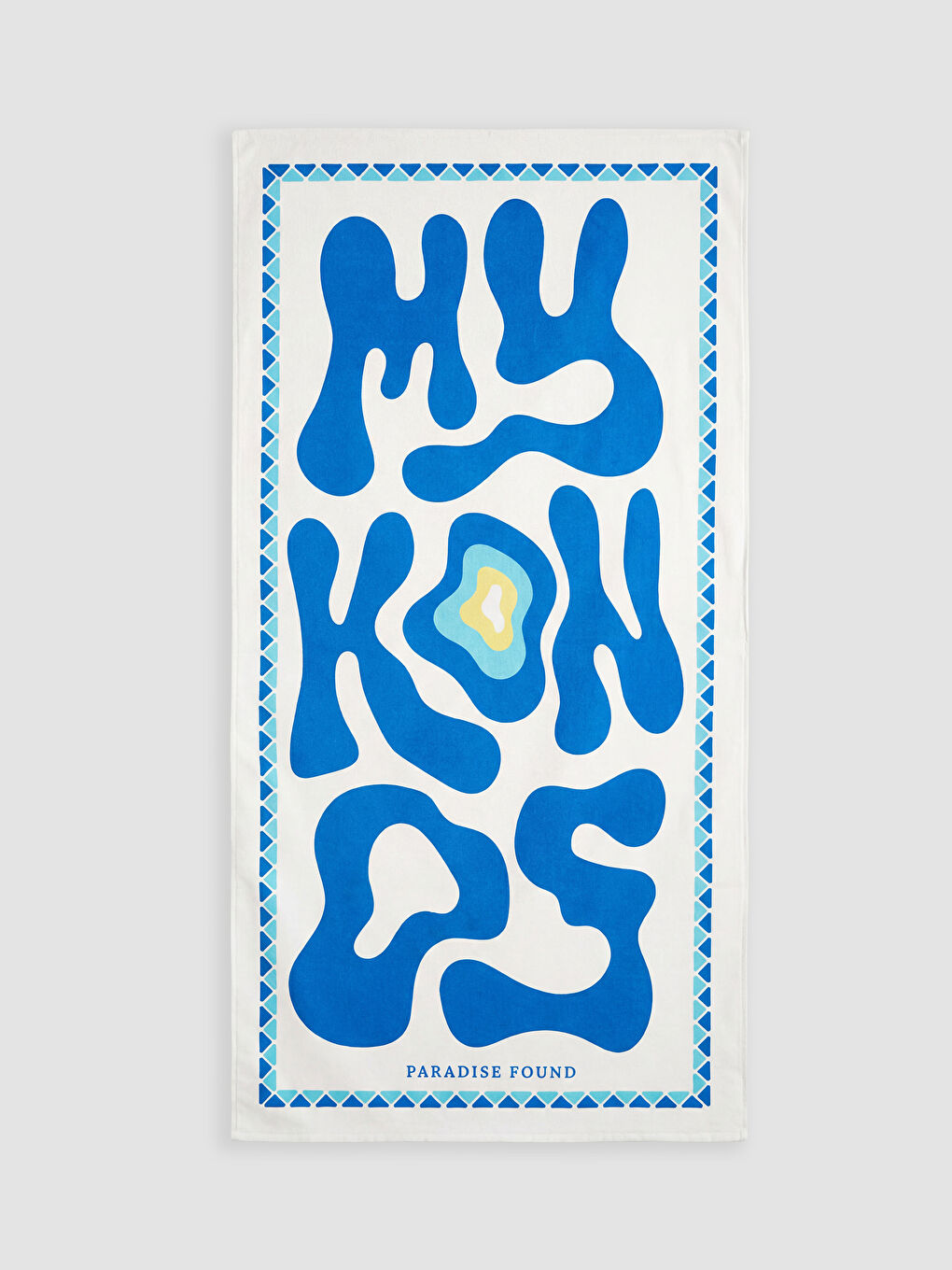 Mavi Baskılı Kadın Plaj Havlusu 70x150 cm-1