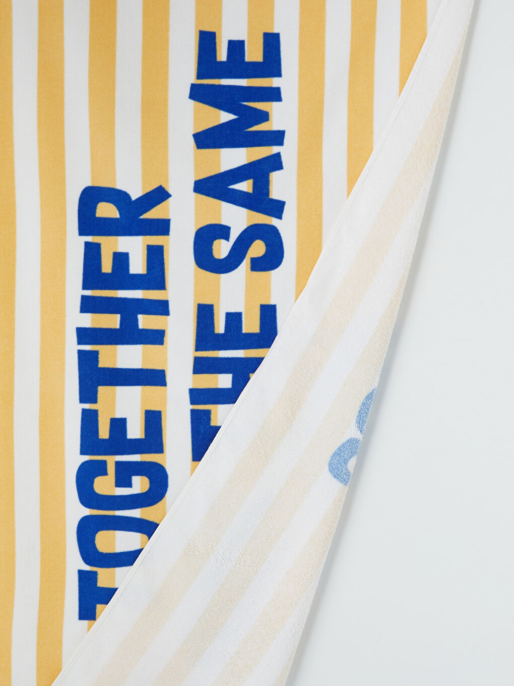 Sarı Yazı Baskılı Kadın Plaj Havlusu 70x150 cm-2