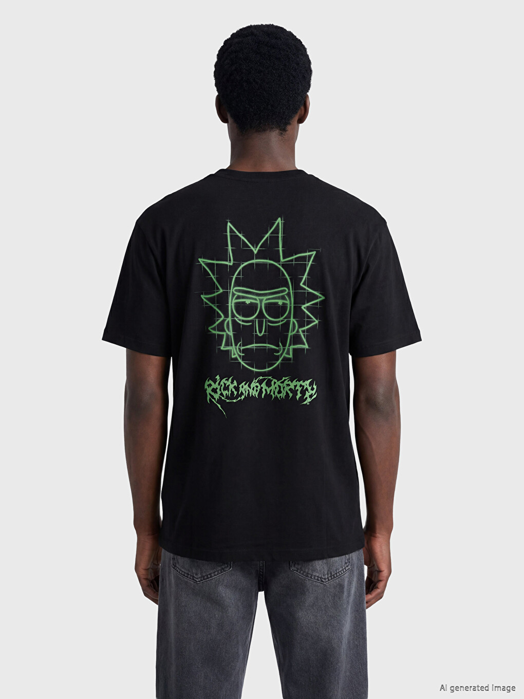 Crew Neck Rick and Morty Printed Men's T-Shirt-3