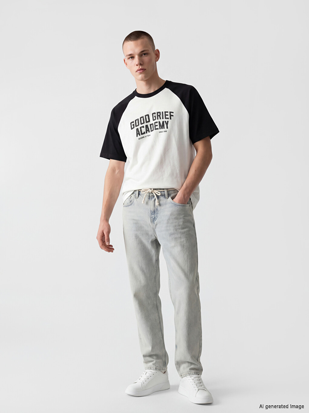 Crew Neck Snoopy Printed Men's T-Shirt-1