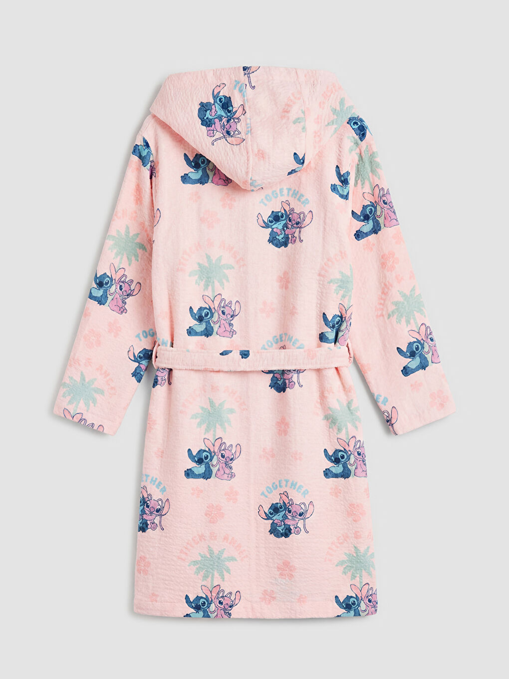 Karışık Stitch Baskılı Kız Çocuk Bornoz-1