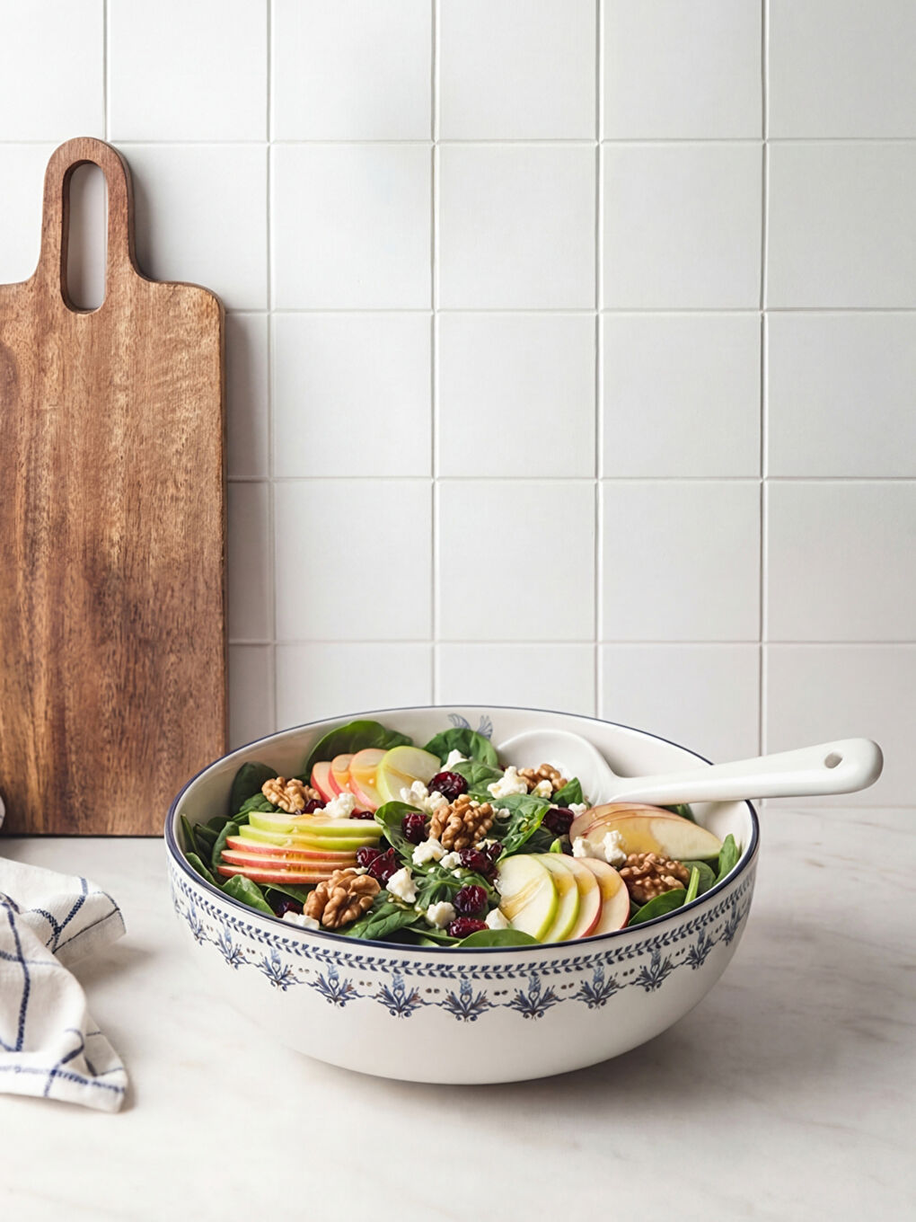 Printed Ceramic Salad Bowl 20 cm